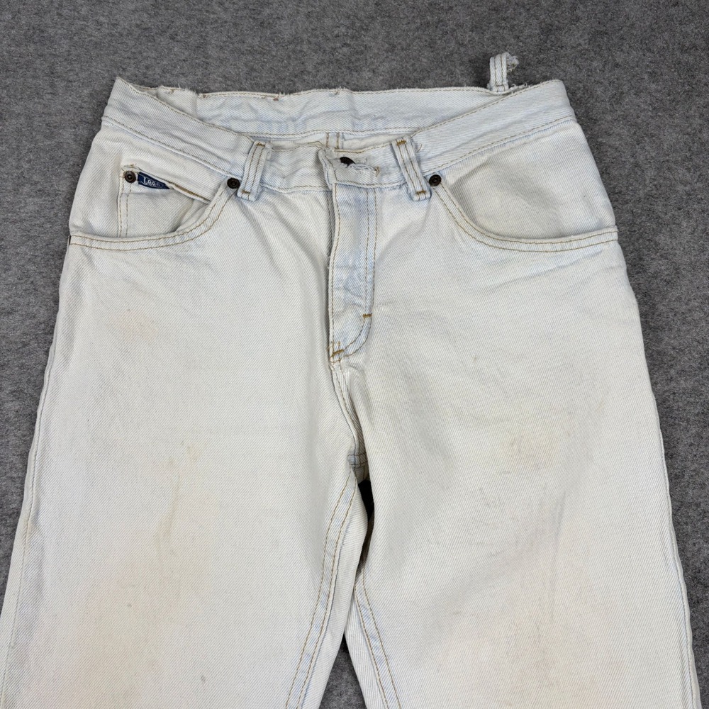 Lee Jeans Mens 30x30 Light Wash Vintage Distressed‎ Straight Leg Denim 80s 90s